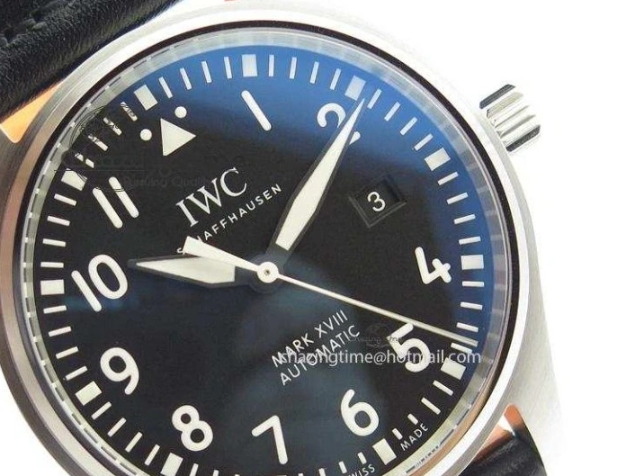 MIROTIME 0212 Mark XVIII IW327001 V6F Best Edition Black Dial On Black Leather Strap A Tailored 7307